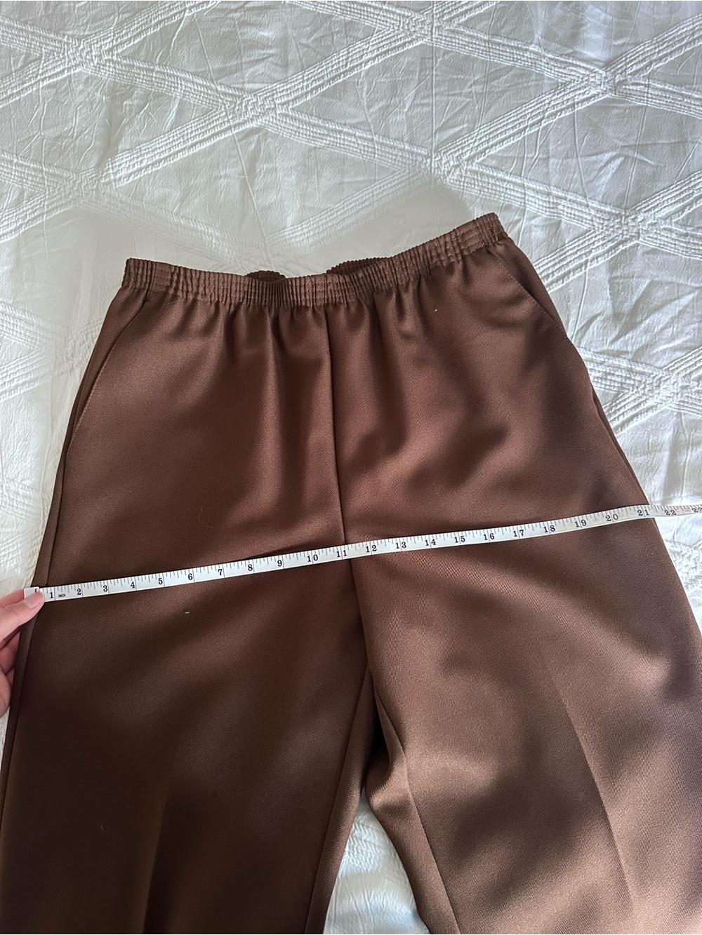 Alfred Dunner Brown Trouser Pants Elastic Waist - Picture 6 of 8